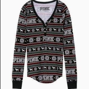 Pink long sleeve thermal small